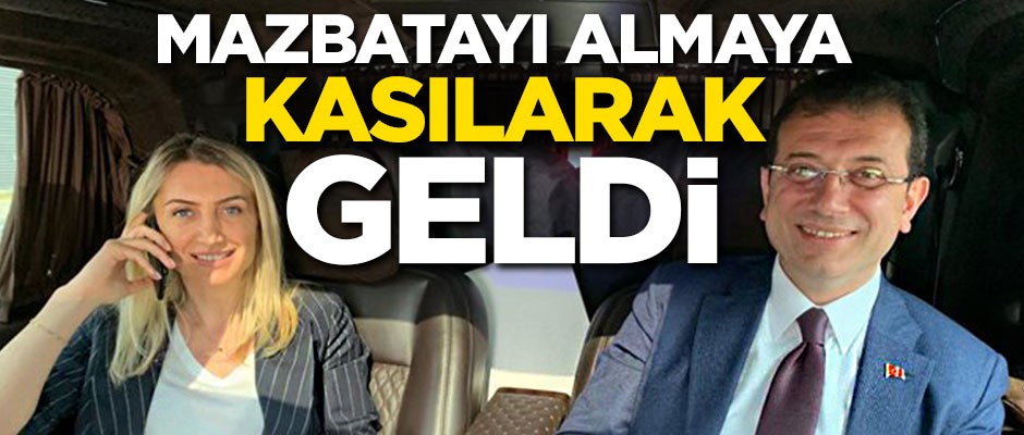 İmamoğlu mazbatayı almaya kasılarak geldi!