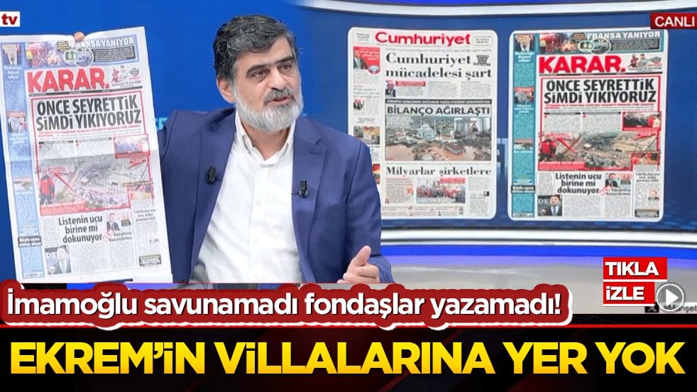 İmamoğlu savunamadı fondaşlar yazamadı! Ekrem’in villalarına yer yok