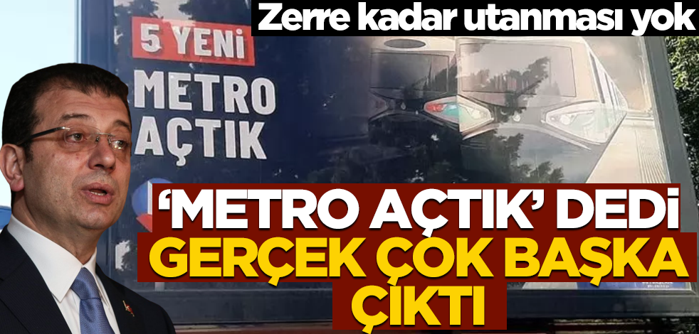 İmamoğlu utanmazlığı: "Açtık" diye reklam yaptı, gerçek çok başka çıktı!