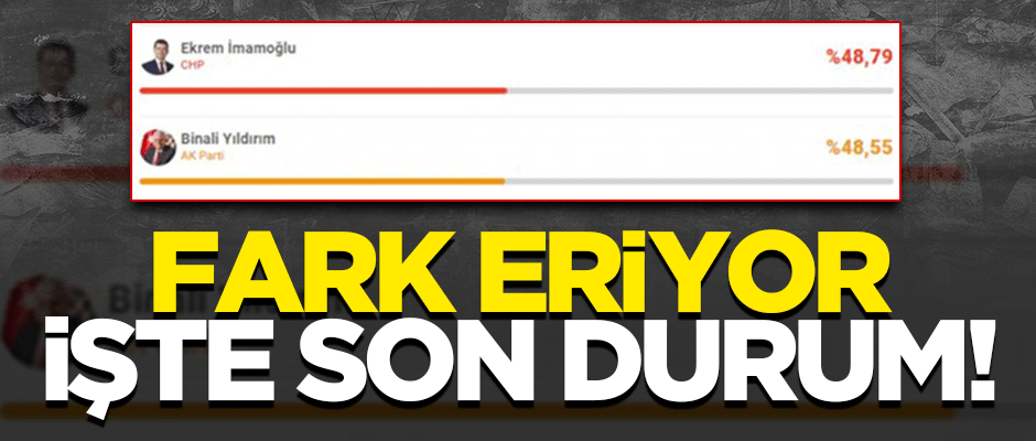 İmamoğlu ve Yıldırım arasındaki fark azalıyor!