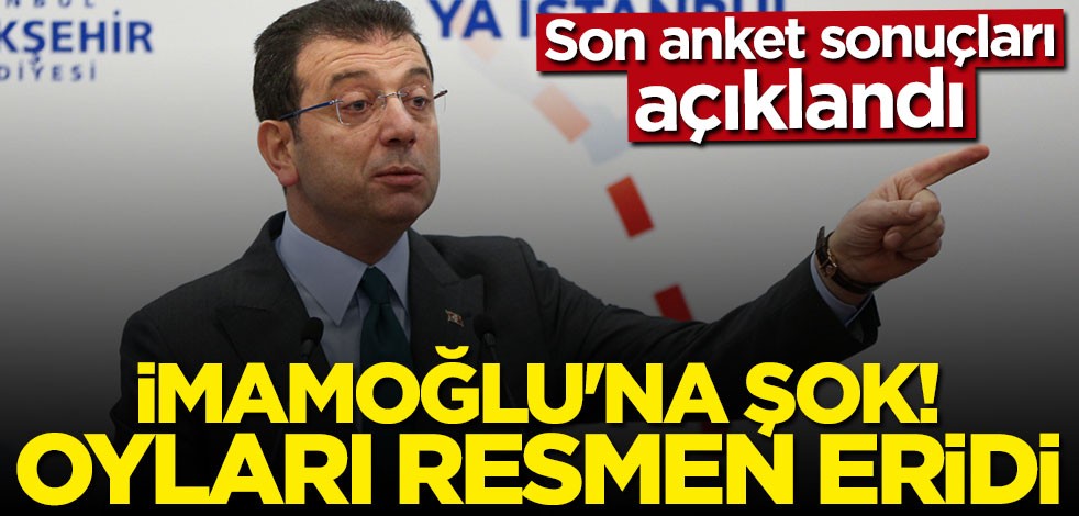 İmamoğlu'na büyük şok! Oyları resmen eridi