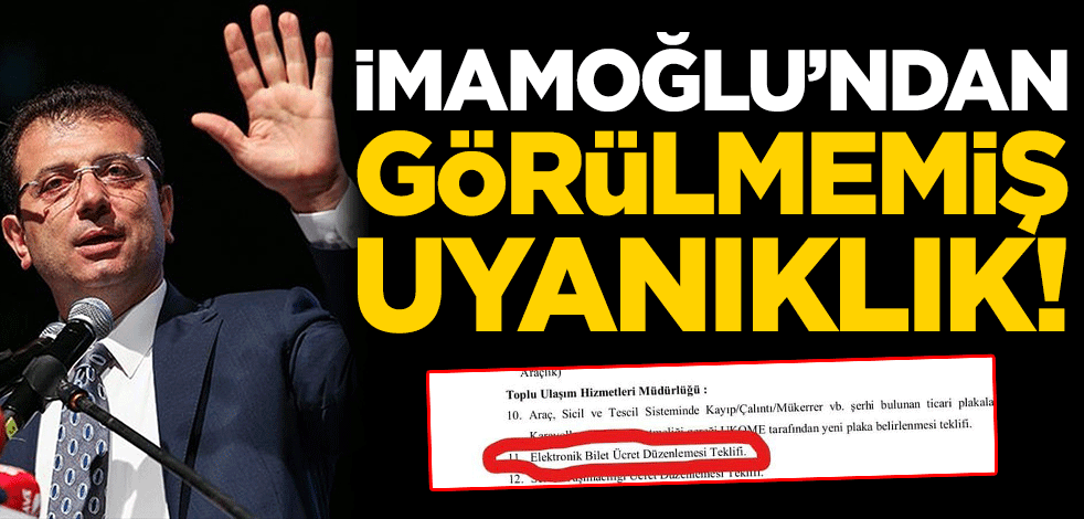 İmamoğlu'ndan görülmemiş uyanıklık! Toplu taşımaya yaptığı zamma 'ücret düzenlemesi' kılıfı taktı