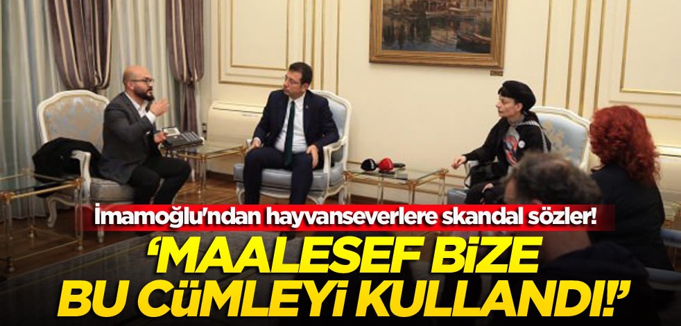 İmamoğlu'ndan hayvanseverlere skandal sözler! ‘Maalesef bize bu cümleyi kullandı!’