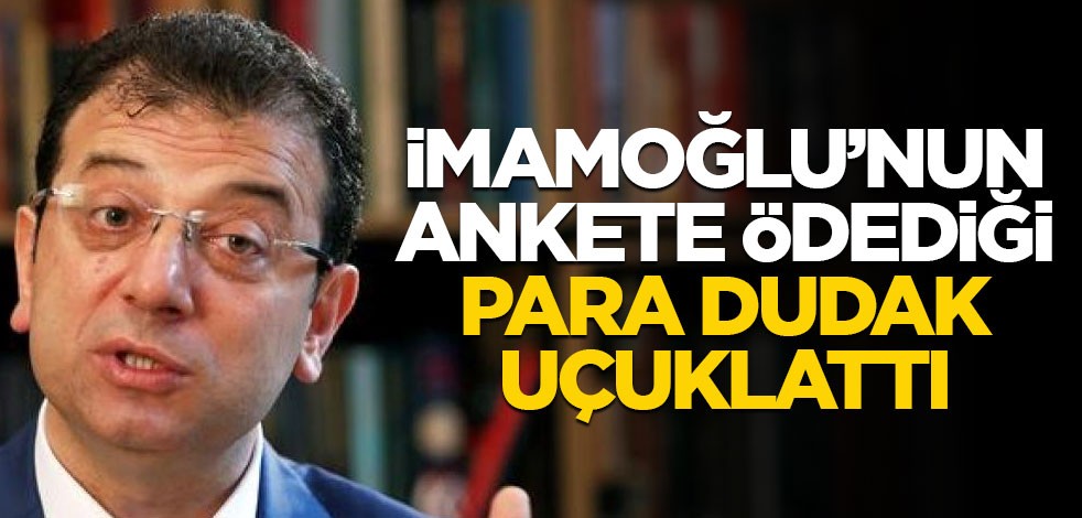 İmamoğlu'nun ankete harcadığı para dudak uçuklattı!