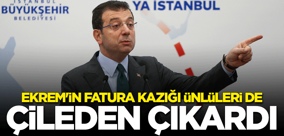 İmamoğlu'nun fatura kazığı ünlüleri de çileden çıkardı
