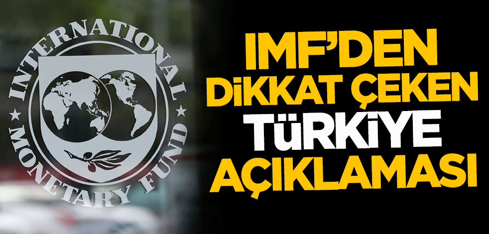 IMF'den dikkat çeken Türkiye açıklaması