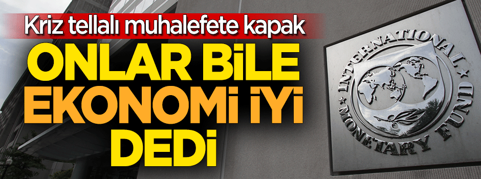 IMF'den 'ekonomi kötü' diyen muhalefete kapak!