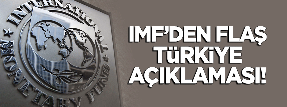 IMF'den flaş Türkiye açıklaması!