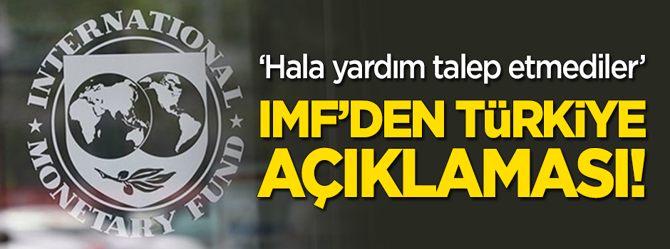 IMF'den 'Türkiye' açıklaması!