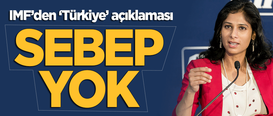 IMF'den 'Türkiye' açıklaması: Sebep yok