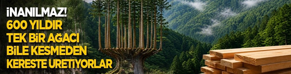 İnanılmaz! 600 yıldır tek bir ağacı bile kesmeden kereste üretiyorlar 