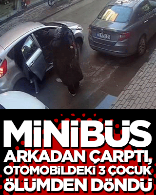 İnegöl’de dehşet anları: Minibüs arkadan