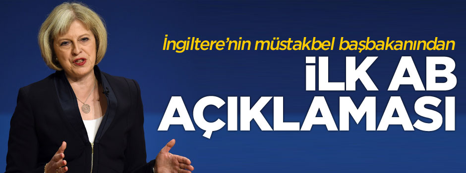 İngiltere'nin yeni Başbakanı belli oldu: Theresa May