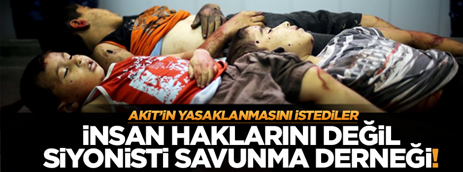 İnsan haklarını değil, siyonisti savunma derneği