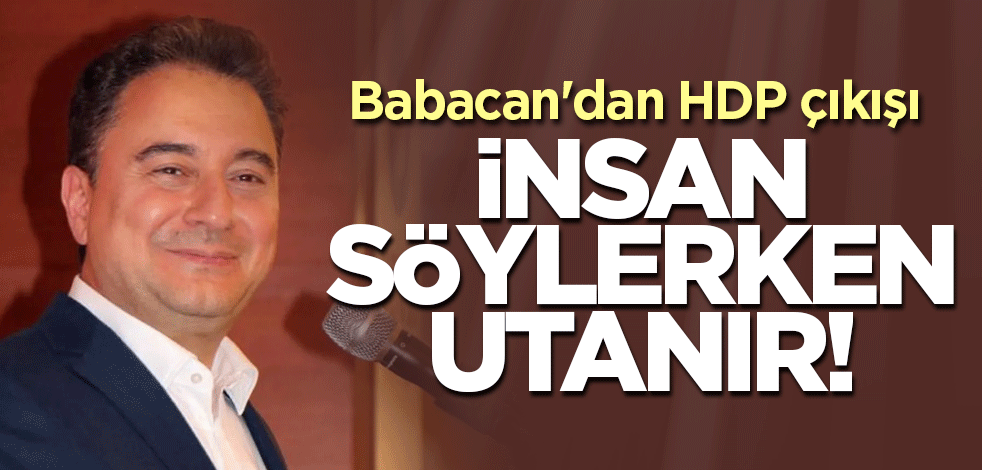 İnsan söylerken utanır! Babacan'dan HDP çıkışı