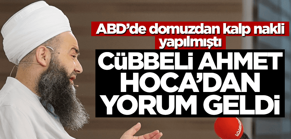 İnsana domuzdan kalp nakli yapılmıştı... Cübbeli Ahmet Hoca'dan açıklama!