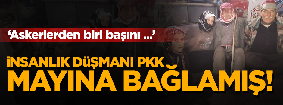 İnsanlık düşmanı PKK 4 köylüyü mayına bağlamış!