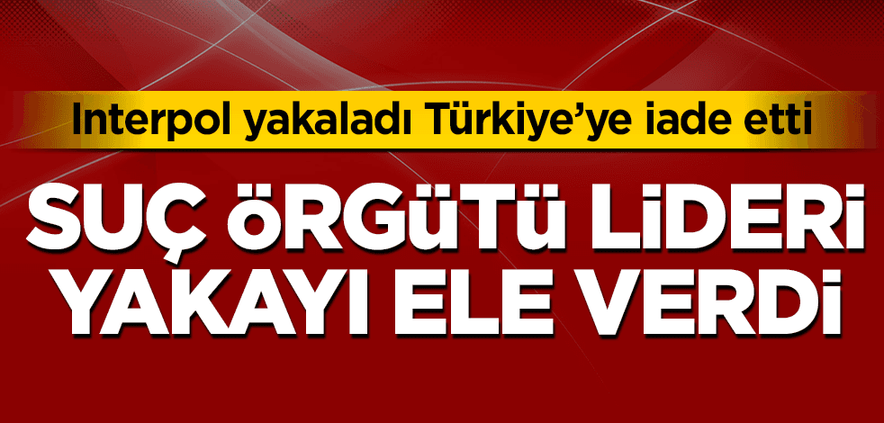 Interpol suç örgütü liderini yakalayarak Türkiye'ye teslim etti