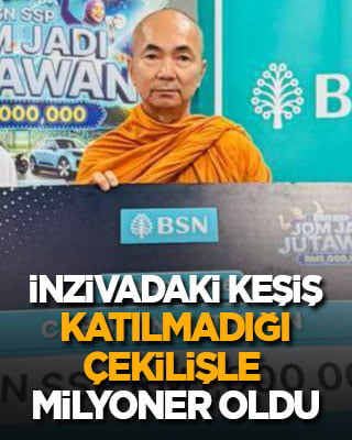 İnzivada yaşayan keşiş, isteyerek katılmadığı çekilişle milyoner oldu