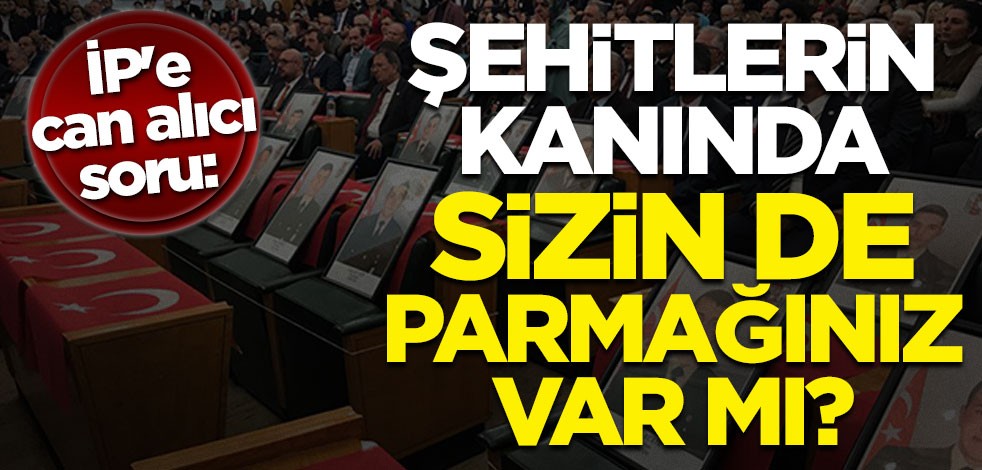 İP'e can alıcı soru: Şehitlerin kanında sizin de parmağınız var mı?