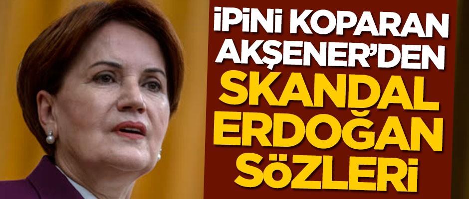 İpini koparan Meral Akşener'den skandal Erdoğan sözleri