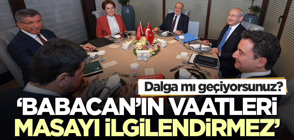 İP'li Zorlu'dan Ali Babacan çıkışı! Ne yani 6'lı masadan bağımsız mı vadetti?