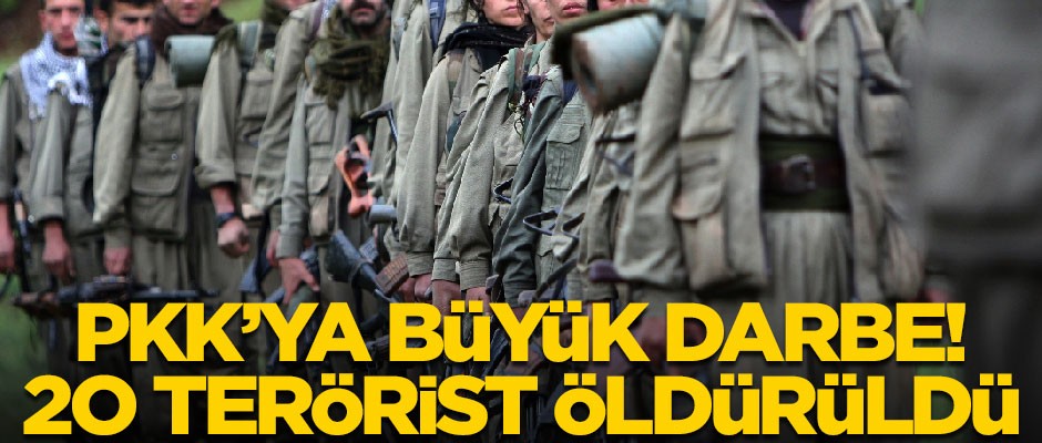 Irak sınırında terör örgütü PKK'ya büyük darbe! 20 terörist öldürüldü