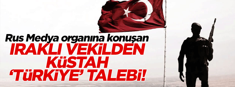 Iraklı vekilden küstah 'Türkiye' talebi!