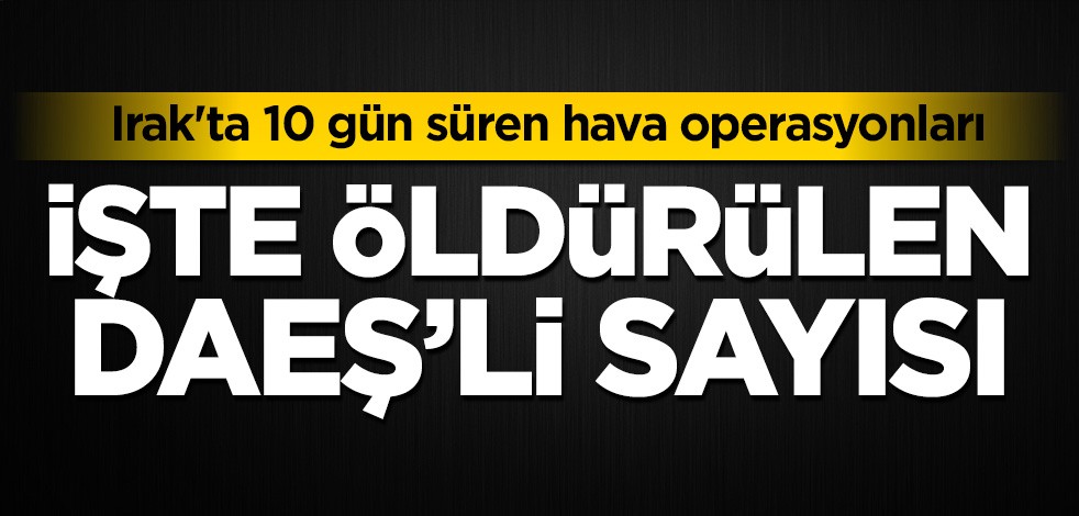 Irak'ta 10 gün süren hava operasyonları! İşte öldürülen DAEŞ'li sayısı