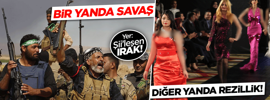 Irak'ta bir yanda savaş bir yanda defile!