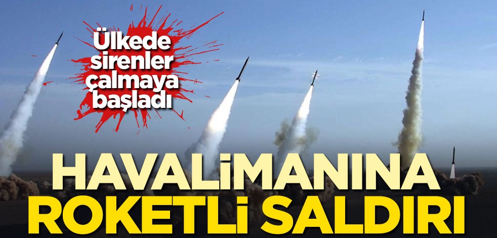Irak'ta havalimanına roketli sadırı!