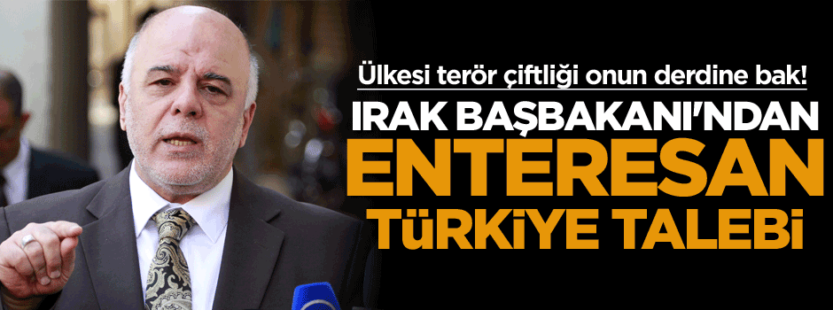 Irak'tan enteresan Türkiye talebi