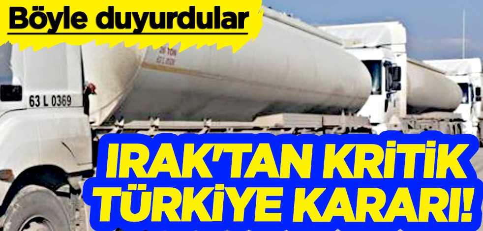 Irak'tan Türkiye'ye petrol yardımı! Türkiye kararı: 30 bin ton akaryakıt desteği! Böyle duyurdular