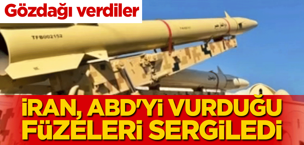 İran, ABD'yi vurduğu füzeleri sergiledi