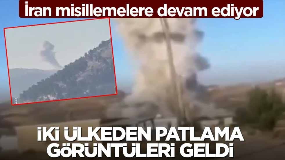 İran misillemelere devam ediyor! İki ülkeden patlama görüntüleri geldi