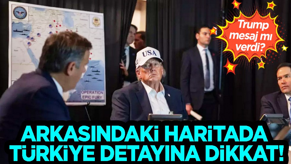 İran operasyonu sonrası: Trump mesaj mı verdi? Arkasındaki haritada Türkiye detayına dikkat