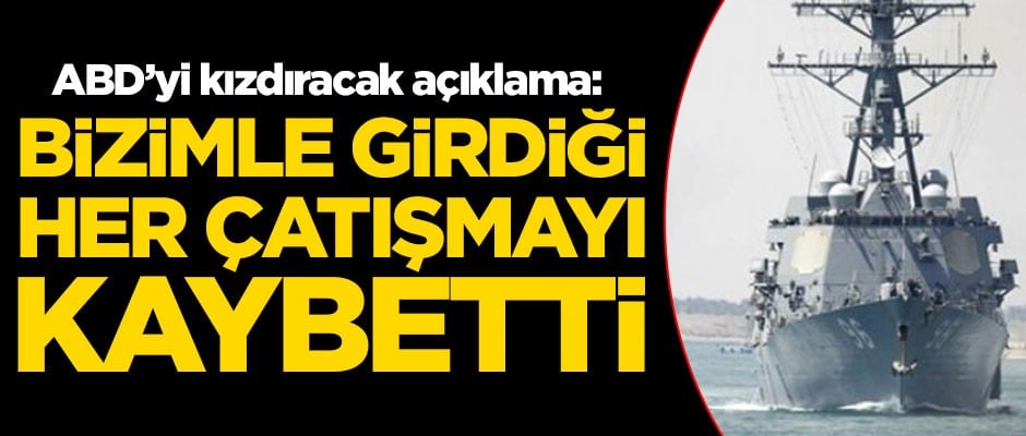 İran'dan ABD'ye: Bizimle girdiği her çatışmayı kaybetti