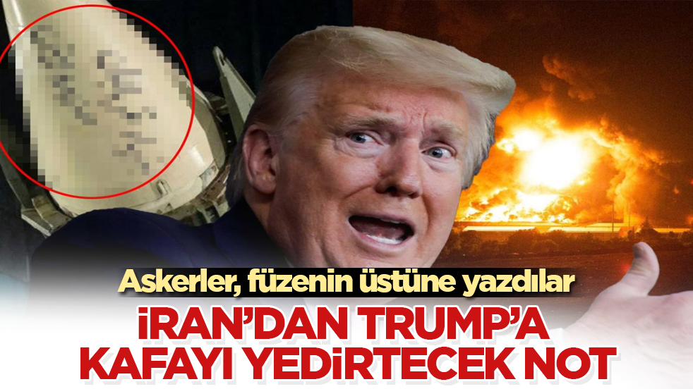 İran’dan Trump’a kafayı yedirtecek not! Askerler, füzenin üstüne yazdılar