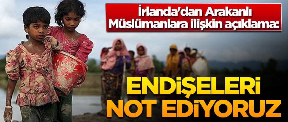 İrlanda'dan Arakanlı Müslümanlara ilişkin açıklama: Endişeleri not ediyoruz