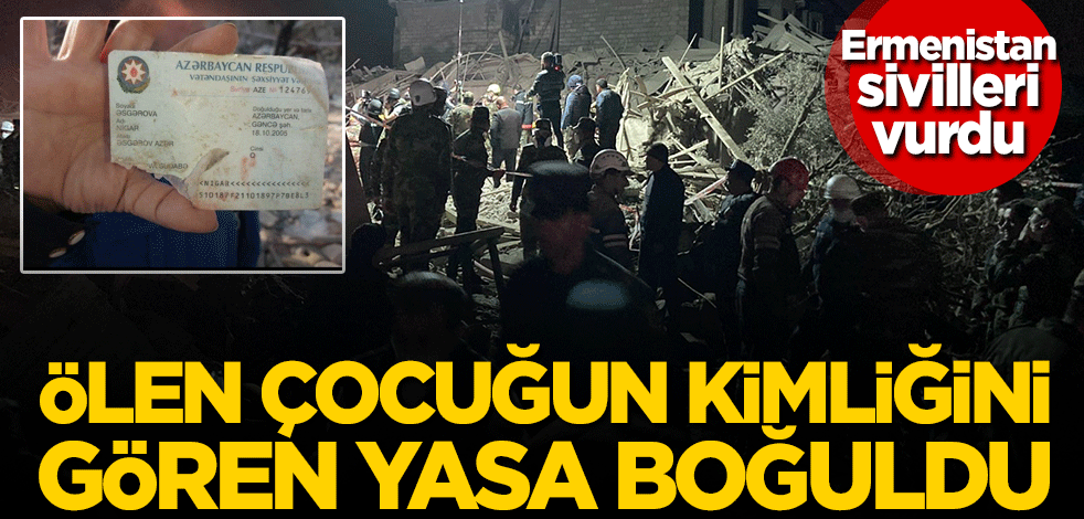 İşgalci Ermenistan'ın katlettiği çocuğun kimliğini gören yasa boğuldu