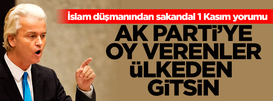 İslam düşmanından skandal 1 Kasım yorumu