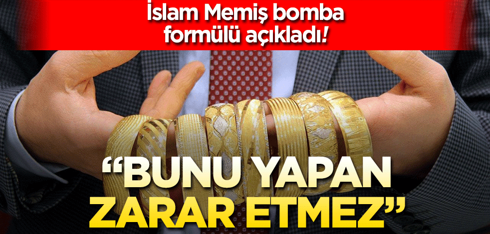 İslam Memiş bomba formülü açıkladı "Bunu yapan zarar etmez"