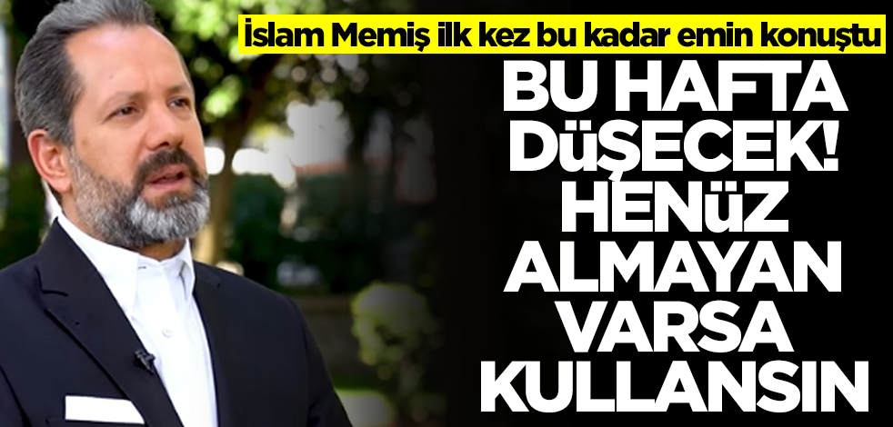İslam Memiş ilk kez bu kadar emin konuştu: Düşecek! Almayan varsa alsın