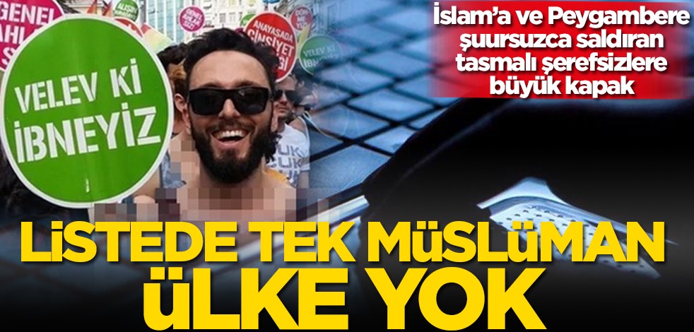 İslam’a ve Peygambere şuursuzca saldıran tasmalı şerefsizlere büyük kapak! Listede tek Müslüman ülke yok