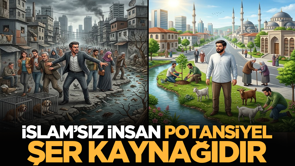 İslâm’sız insan potansiyel şer kaynağıdır