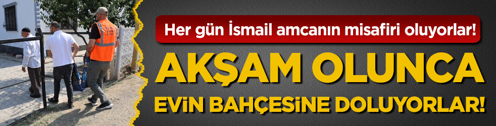 İsmail amcanın misafiri oluyorlar: Akşam 50'si birden bahçeye doluşuyor!