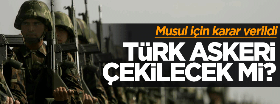 İsmet Yılmaz: Türk askeri Musul'da kalacak