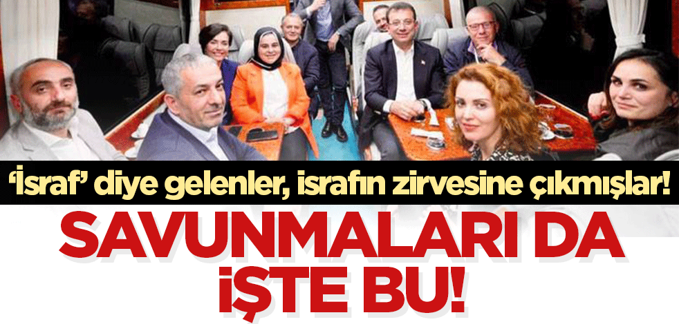 'İsraf' diye gelenler, israfın zirvesine çıkmışlar! Savunmaları da işte bu