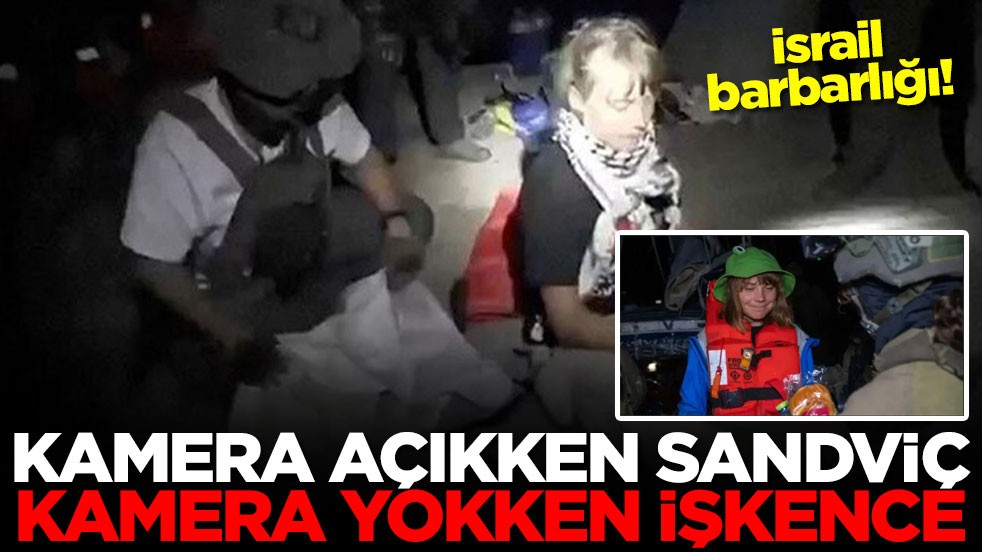 İsrail barbarlığı! Kamera açıkken sandviç, kamera yokken işkence