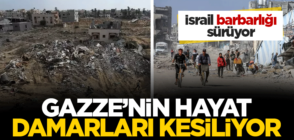 İsrail barbarlığı sürüyor! Soykırım ordusu su hatlarını yıktı